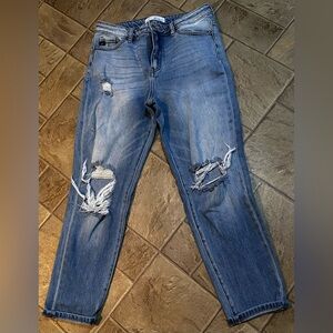 KanCan Distressed High Rise Blue Jeans
